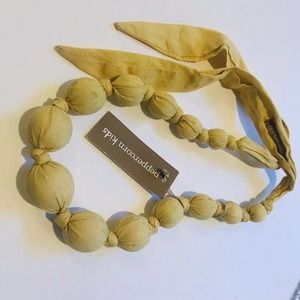 Yellow Peppercorn Kids Necklace Cloth Fabric Adjustable 16-30" NEW